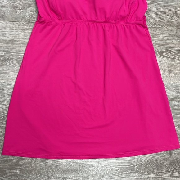 Lands’ End Pink Swim Dress Underwire Halter Top Coverup Tankini Swimsuit 12 - Picture 3 of 13